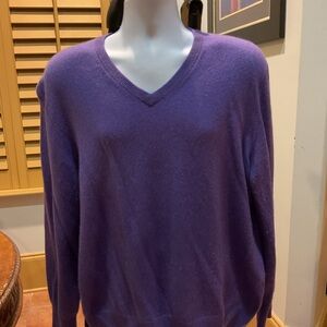 Alan Flusser Purple men’s cashmere Sweater